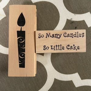 Birthday wooden stamps
